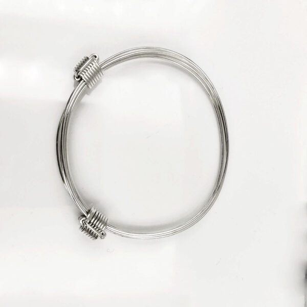Pulsera 6 Hilos Nudos en Plata ley 925 - Imagen 2