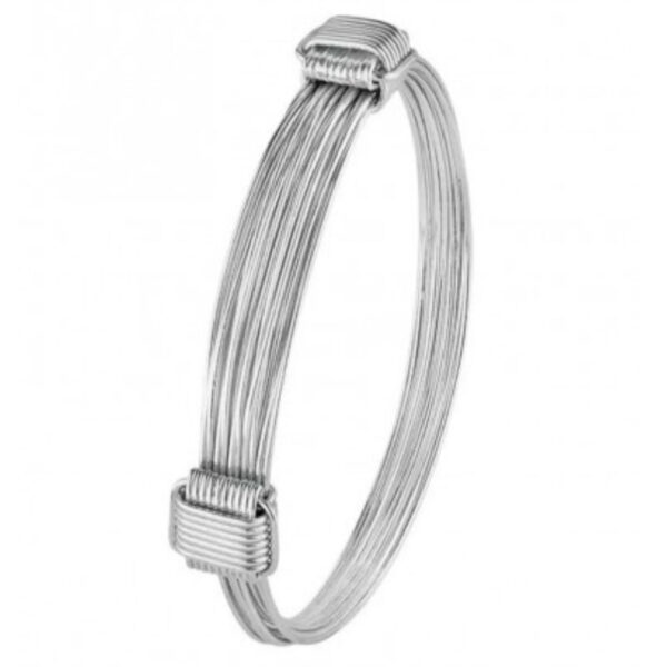 Pulsera 6 Hilos Nudos en Plata ley 925 - Imagen 5