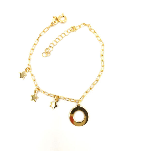 Pulsera del Karma y estrellas en Plata dorada