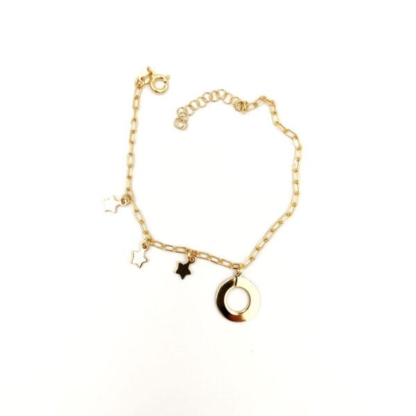 Pulsera del Karma y estrellas en Plata dorada