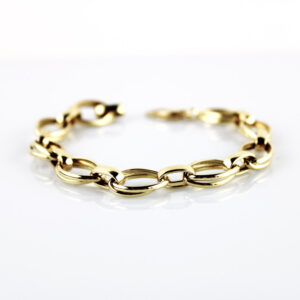 Pulsera eslabones dobles en Oro 18k