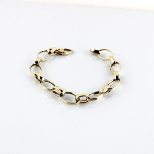 Pulsera eslabones 10x15mm en Oro 18 k