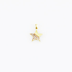 Colgante Estrella con circonitas en Oro 18k