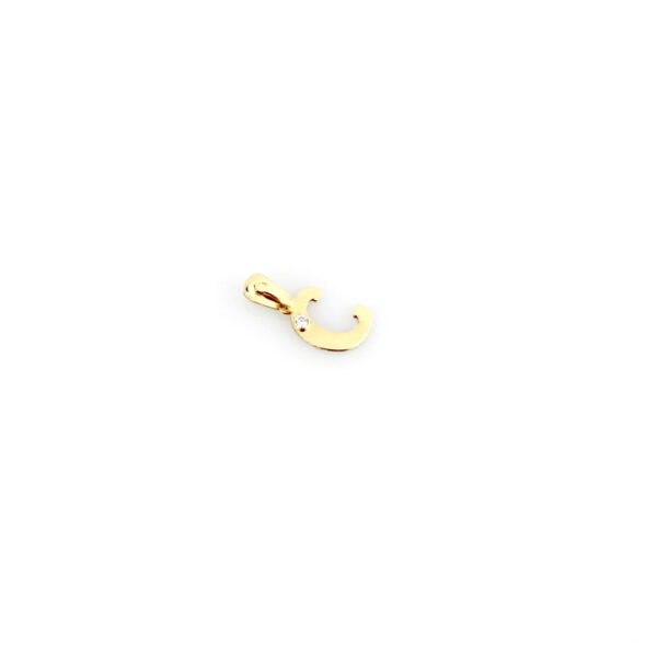 Colgante Letra C con Circonita en Oro 18k