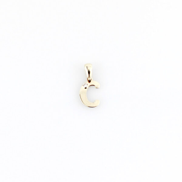 Colgante Letra C con Circonita en Oro 18k