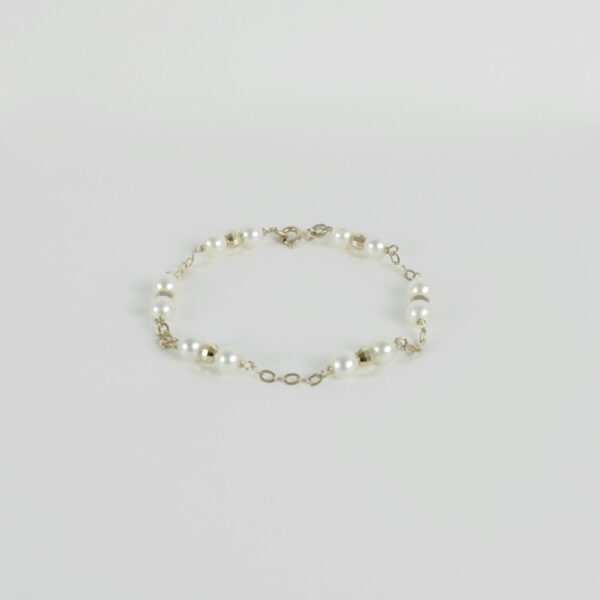Pulsera Comunión perlas cultivadas y Oro 18k