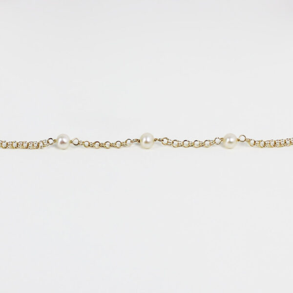 Pulsera Comunión Perlas modelo Húngara Oro 18k