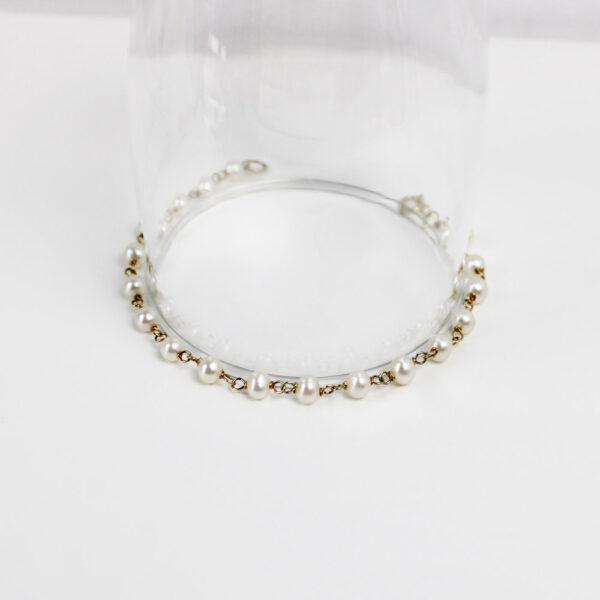 Pulsera Comunión perlas cultivadas y Oro 18k