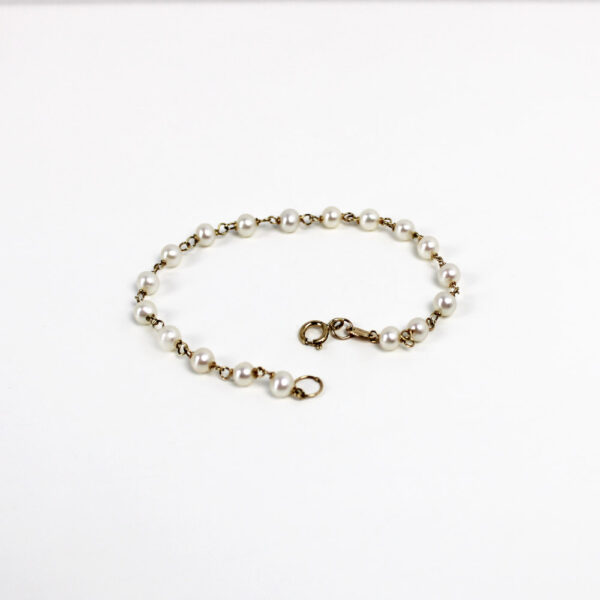 Pulsera Comunión perlas cultivadas y Oro 18k