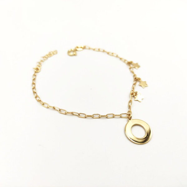Pulsera del Karma y estrellas en Plata dorada