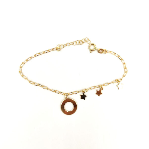 Pulsera del Karma y estrellas en Plata dorada