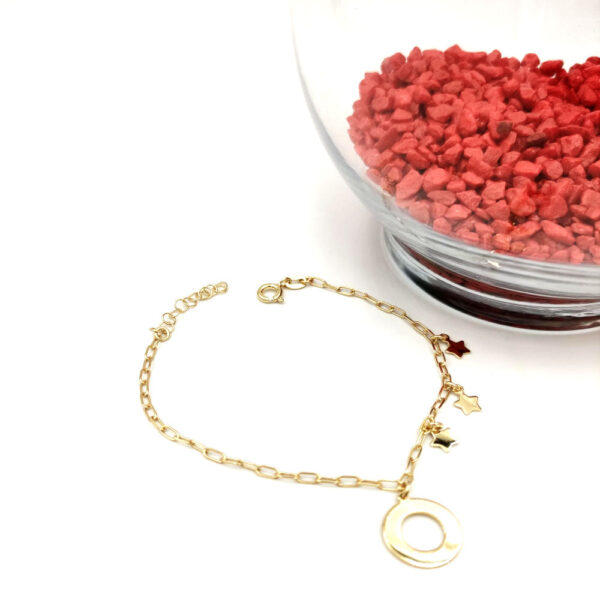Pulsera del Karma y estrellas en Plata dorada