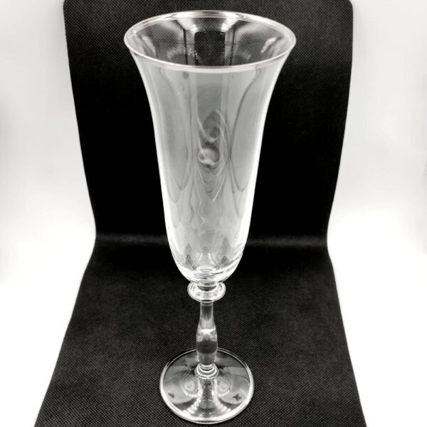 Juego copas Bodas Cristal y Borde plateado - Imagen 3