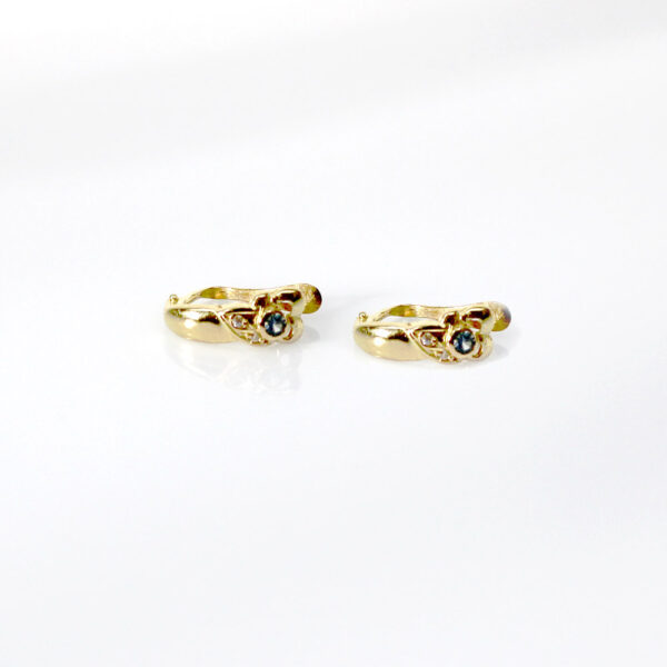 Pendientes Aguamarina y circonita en Oro 18k