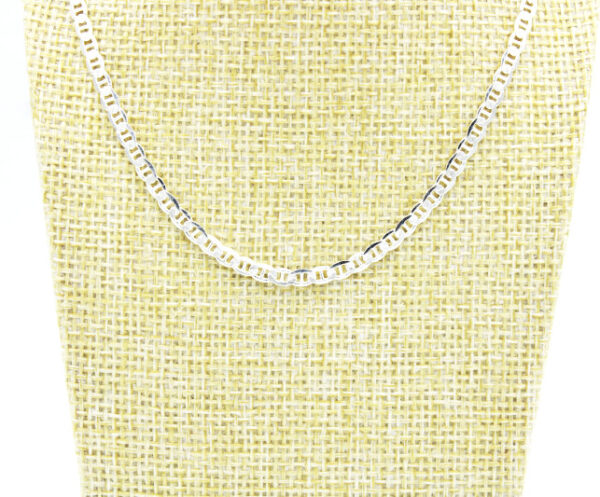 Cadena de Barco Plana en Plata Ley 925. 50cm