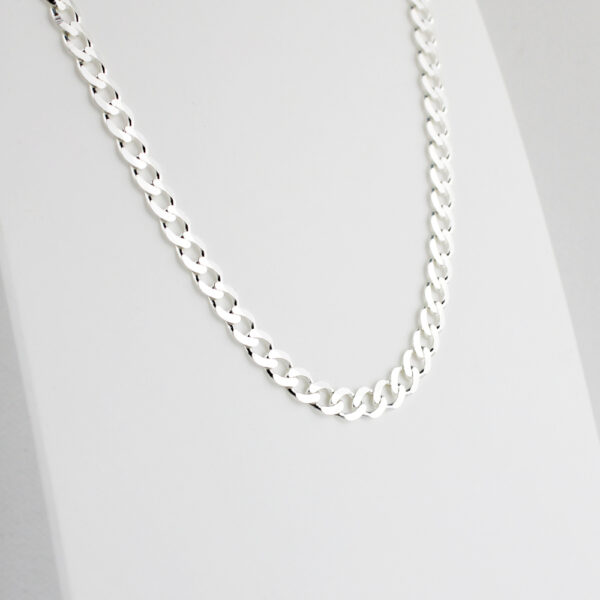 Cadena barbada Plata ley 925. 50cm