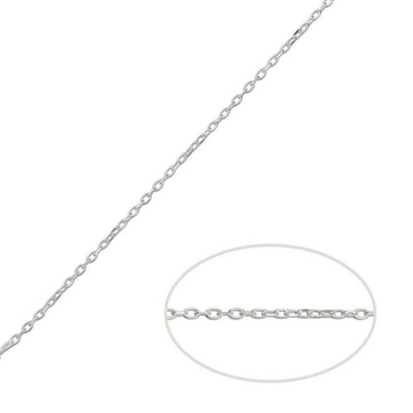 Cadena modelo Forzada en Plata ley 925. 60cm