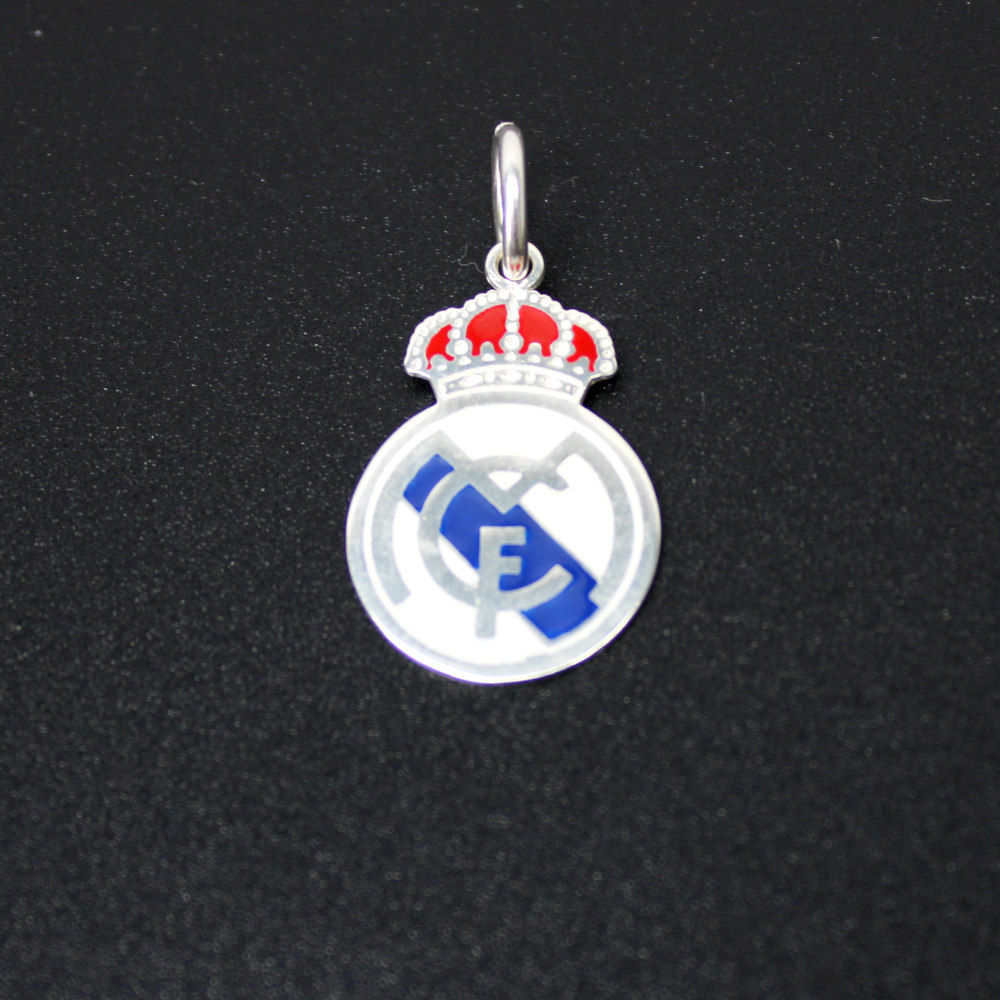 Medalla Escudo Real Madrid en Plata esmalte color
