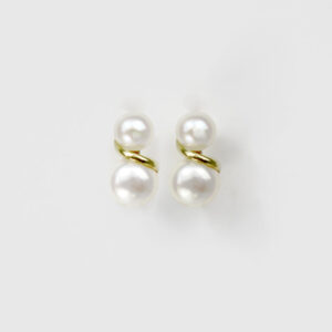 Pendientes Doble Perlas Cultivadas en Oro 18k