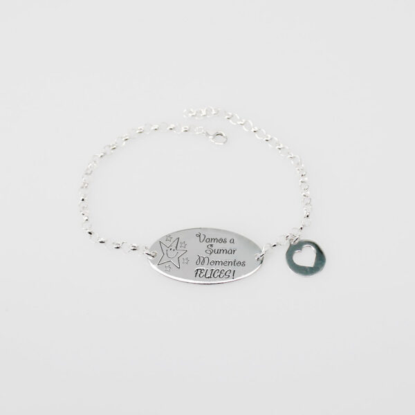 Pulsera de la Felicidad en Plata ley 925