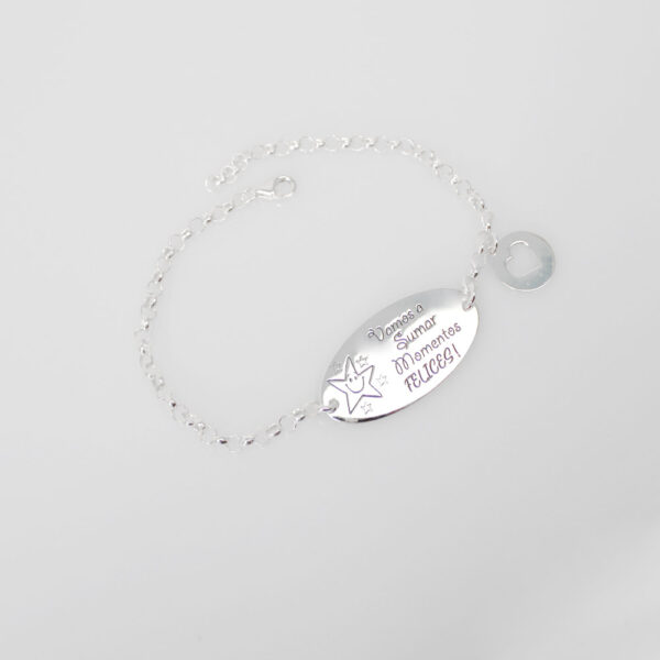 Pulsera de la Felicidad en Plata ley 925