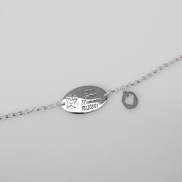 Pulsera de la Felicidad en Plata ley 925 - Imagen 2