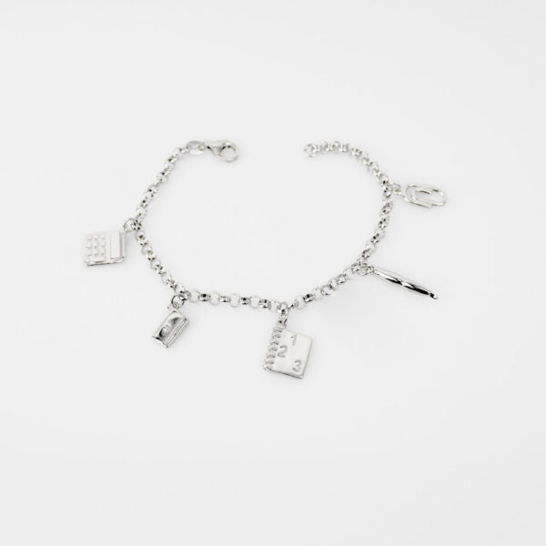 Pulsera Profesiones Profesora en Plata ley 925