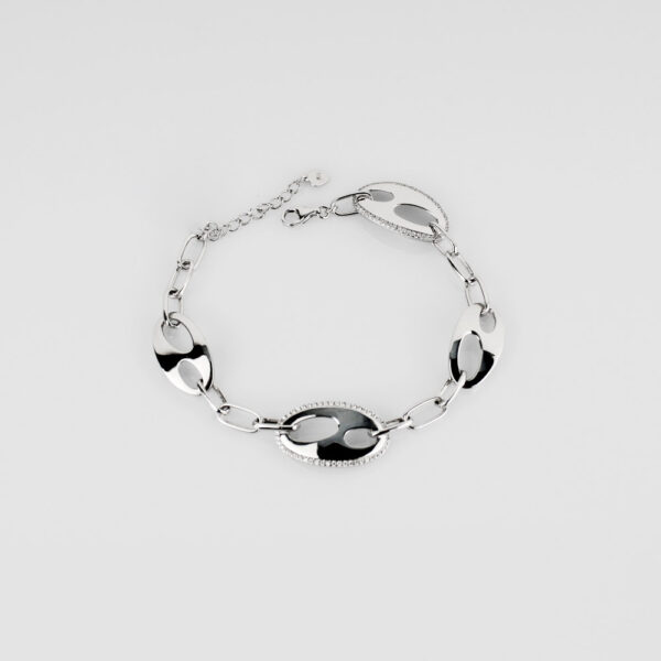 Pulsera Calabrote Silver Diez Plata Ley-Circonitas