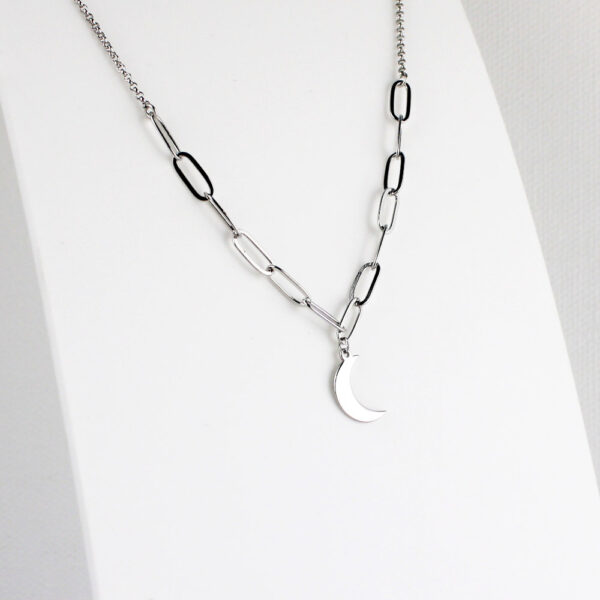 Gargantilla Luna Marca Silver Diez en Plata Ley