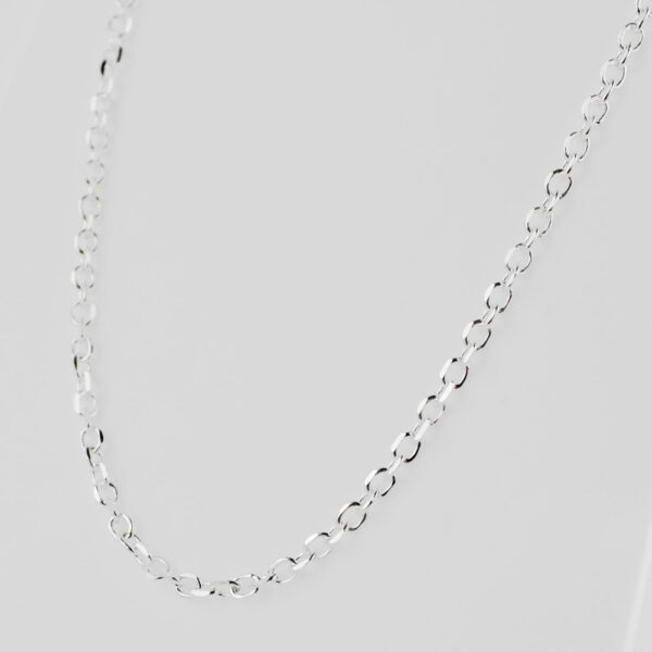 Cadena Forzada lapidada en Plata Ley 925. 45cm