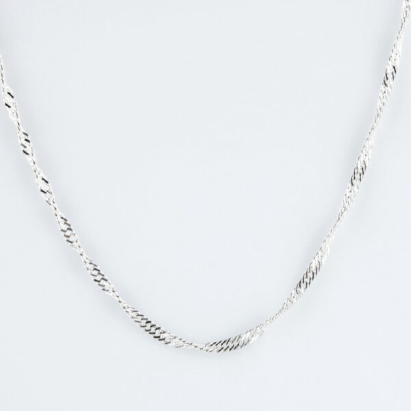 Cadena Singapur en Plata Ley 925.