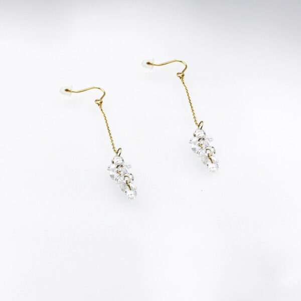 Pendientes de Cristal en Plata Ley chapada