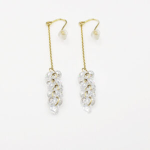 Pendientes de Cristal en Plata Ley chapada