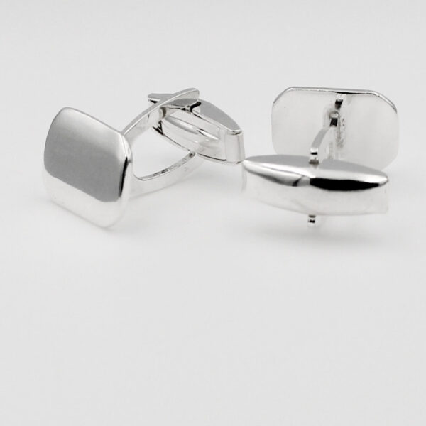 Gemelos rectangulares en Plata de Ley 925 - Imagen 2