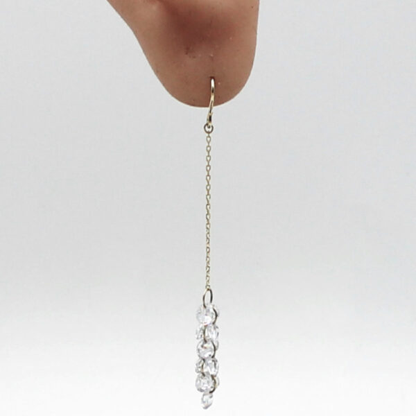 Pendientes de Cristal en Plata Ley chapada