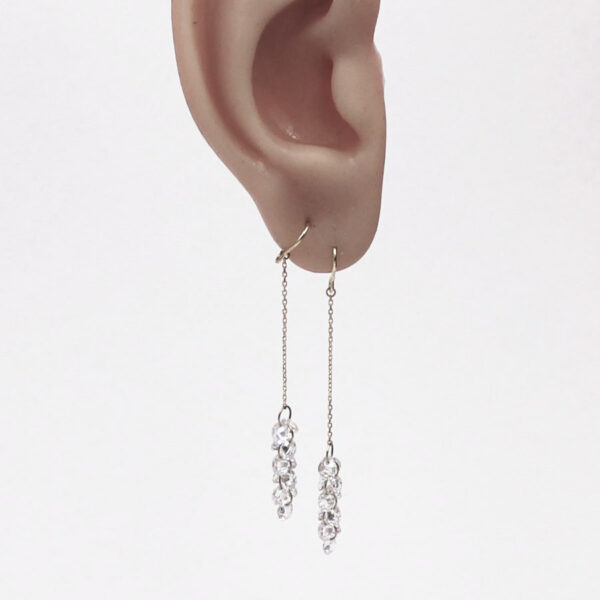 Pendientes Cristal en Plata ley chapados - Imagen 5