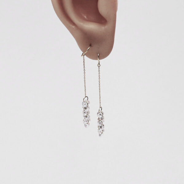 Pendientes Cristal en Plata ley chapados - Imagen 4