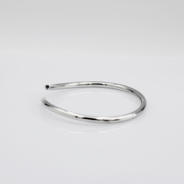 Pulsera Brazalete Tubo en Plata Ley Rodiada y Circonita - Imagen 4