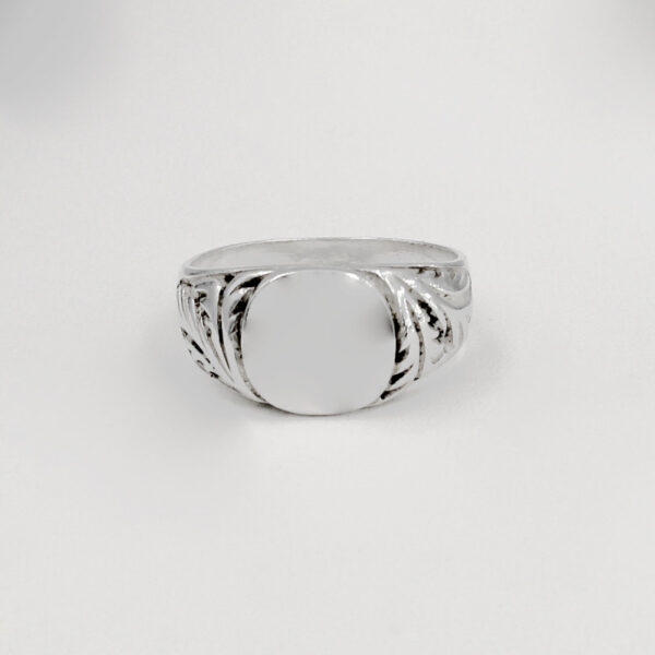 Sortija Modelo Sello para Hombre en Plata ley 925 - Imagen 5