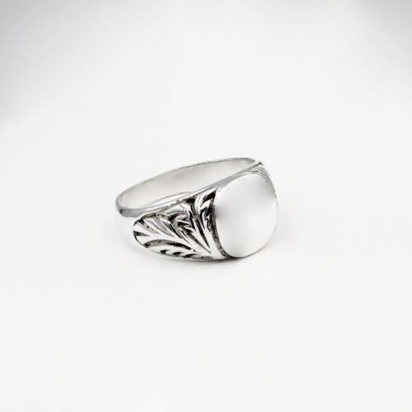 Sortija Modelo Sello para Hombre en Plata ley 925 - Imagen 4