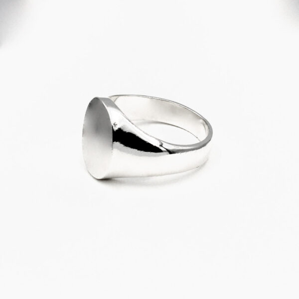 Sello Ovalado y Liso para Hombre en Plata 925