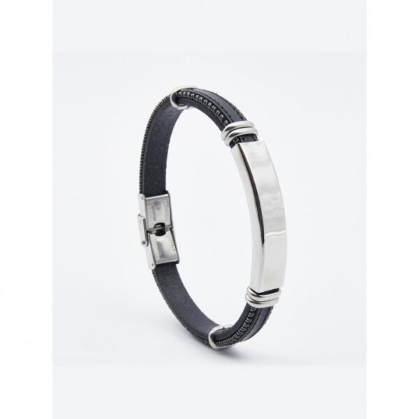 Pulsera Piel marrón con pezpunte y acero. Marca Avanty AV0087