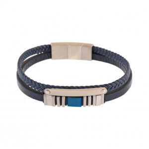 Pulsera Avanty AV0098 Doble Piel en azul y acero