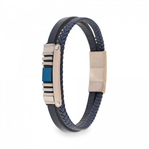 Pulsera Avanty AV0098 Doble Piel en azul y acero