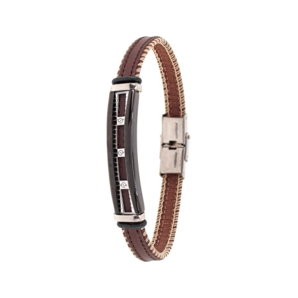 Pulsera Avanty AV0208 en Cuero marrón pezpunteado