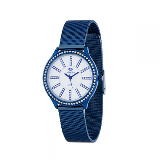 Reloj Marea B21149/5 Acero color Azul y Circonitas. Mujer