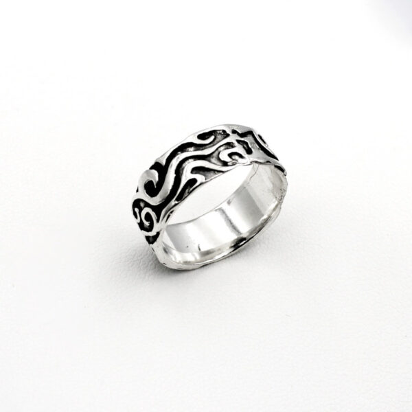 Sortija Unisex en Plata ley 925 Oxidada