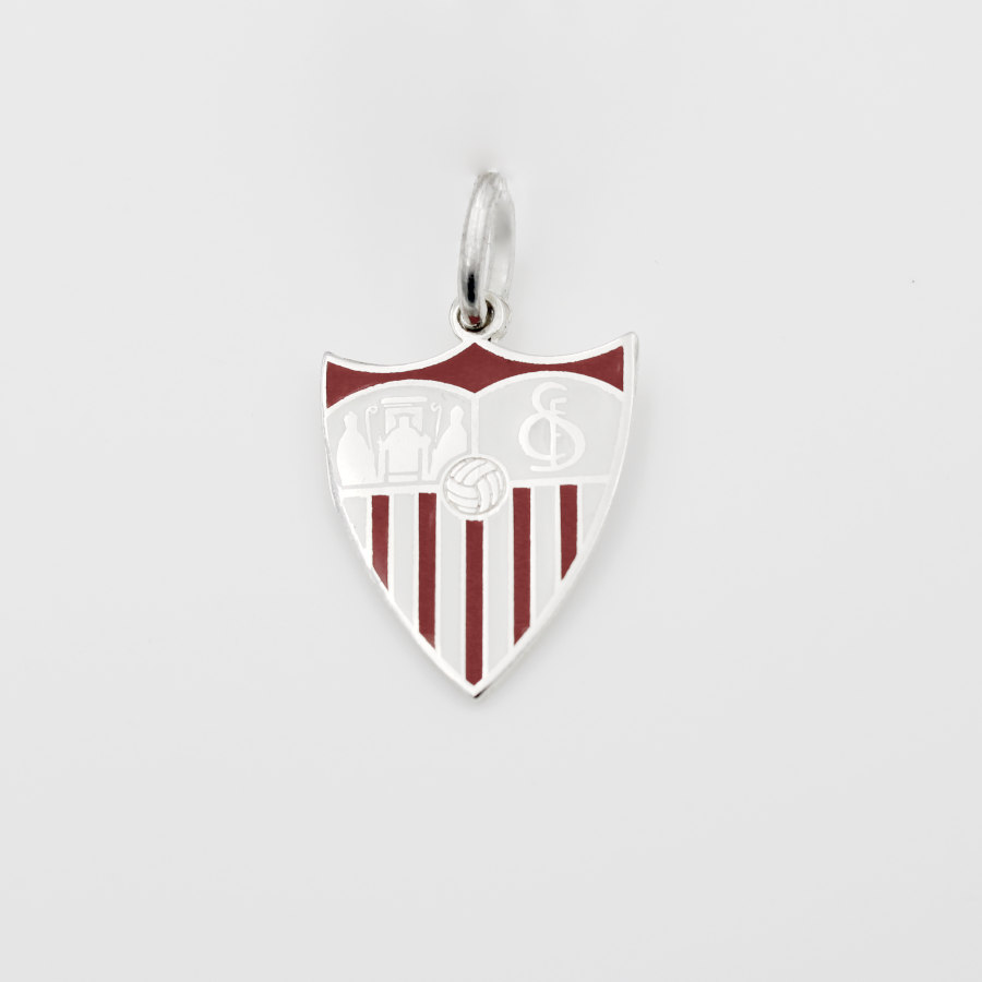 Sevilla F.C. Escudo Esmaltado a fuego en Plata Ley 925