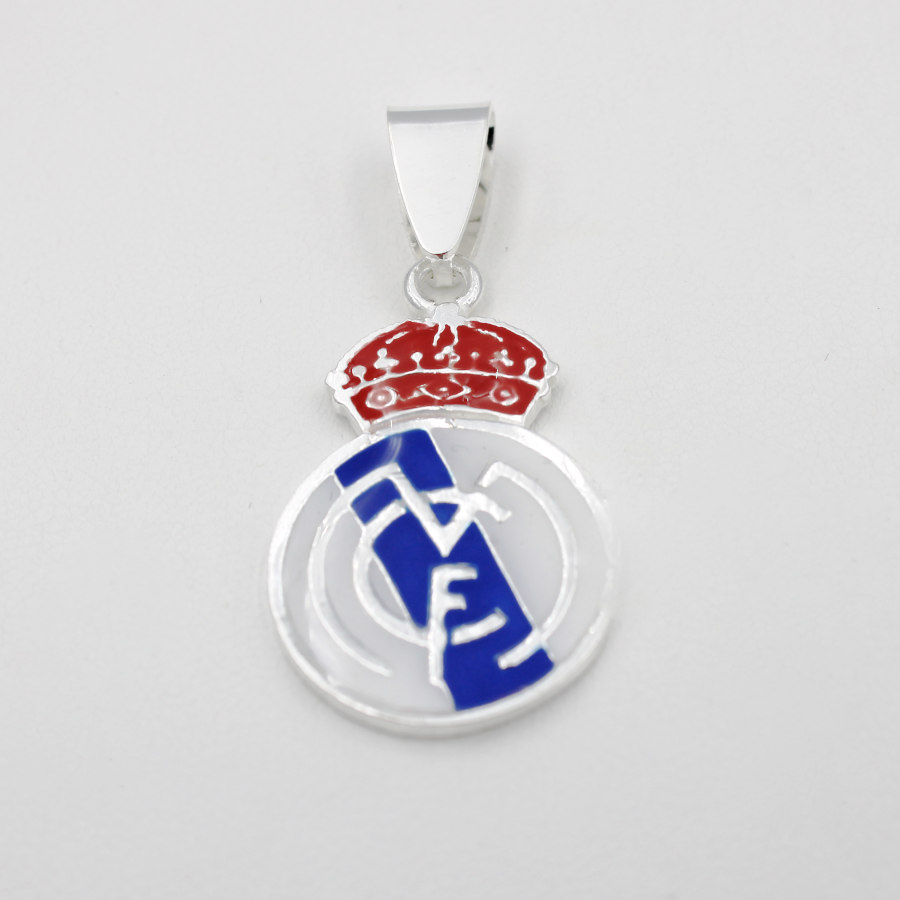 Colgante. Medalla Real Madrid en Plata Ley Esmaltada color