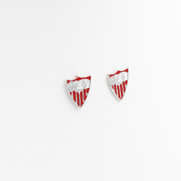 Pendientes Sevilla C.F en Plata Ley a Color - Imagen 3